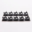 10x Cable Clips Adhesive Cord Management Organizer Wire Holder Clamp Black liau