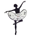 Ballerina Girls Decorative Wall Clock Battery Operated For Cafe Shop
