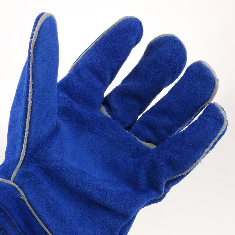 1 Pair of Soft Artificial Cowhide Argon Arc Welding Gloves Heat Resistant