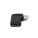 Type C Male To Female USB-C Converter Adapter 90 Degree Right Angle Black