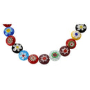 String of beads Murano Lampwork Glass Multicolor 10mm L2L9