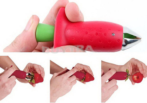 1* Tomato Strawberry Stem Leaves Huller Remover Removal Fruit Corer JR