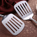 Stainless Steel Flat Fish Slice Frying Spatula Leaky Shovel for Kitchen Barbecue