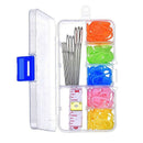 9 Pieces Large Eye Blunt Sewing Needles with 60 Pieces Lock Markers and Clo