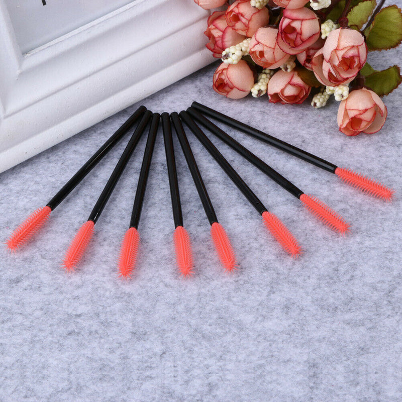 50pcs Disposable Eyelashes Brush Make Up Mascara Brush Kit (Pineapple)