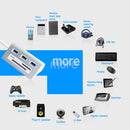 6 in 1 USB 3.0 HUB CF SD TF Card Reader 3 Ports USB Adapter for Laptop PC