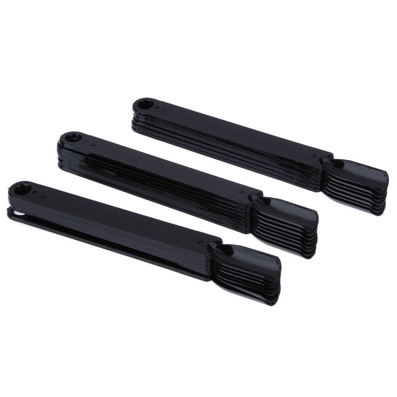 50pcs False Nail Art Polish Practice Tips Salon Display Stick Card (Black)