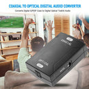 Toslink Optical Digital to Analog Audio Converter Fiber Coaxial Signal to RCA