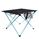 Aluminium Alloy Camping Folding Table Tavel Picnic Portable Desk Blue