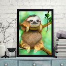5D DIY Full Drill Diamond Painting Cute Sloth Cross Stitch Embroidery Kits