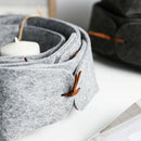 Felt Storage Box Desktop Tray Fruit Bowl Collecting Basket Sundry Collectio K1Z6