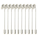 10 Pack Handmade DIY Lapel Pin Sticks Blanks Trays for Mens Suit Boutonniere
