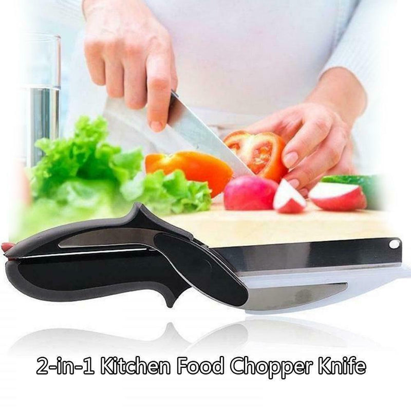 2In1 Spring Vegetable Kitchen Smart Scissors With Cutting Board Home Top