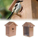 Bird House Window Birdhouse W/ Suction Cup Nests For Garden Bird Feeding M4Y4