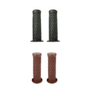 2 Pair Motorbike Motorcycle Handlebar Handle Bar Grips Brown and Dark Grey -