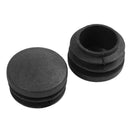 Plastic Round Tubing Tube Insert Plug Cap Bung 28mm Dia 20pcs Black J6F6