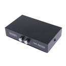 2-Port VGA Switch, Video Audio Bidirectional Switcher Box Metal Housing Shell