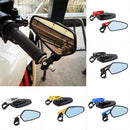 Universal Motorbike Motorcycle Scooter Handle Bar Rearview Side Mirror Aluminum