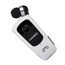 Portable Wireless Bluetooth 4.0 Headset Clip BT Earphones with Mic White
