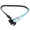 1.5ft 6Gbps Mini SFF-8087 36Pin to 7Pin Sata Hdd Hard Drive Splitter Cable
