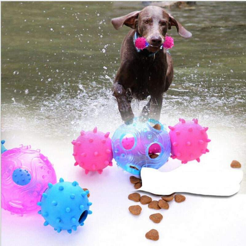 Pet Dog Feeding Barbell Food Leaking Dogs Training Playing Toys Great Gifts