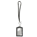 Black Rhinestone Bling Crystal Lanyard Sling Vertical Card ID Badge Holder  A