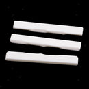 3Pieces Guitar Cattle Bone Slotted Saddles For String Instrument Replacement