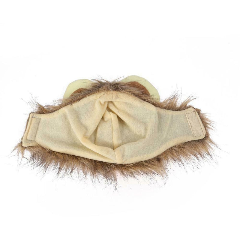 Pet Emulation Lion Hair Mane Cute Ear Pet Hat Cat Dog Cap Headband Headwear