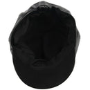 Hat Beret Unisex PU Leather Cap Black Fashion