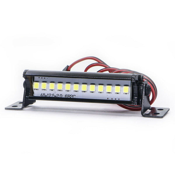 Super Bright 12LED Light Bar Roof Lamp Accessories for TRX4 SC0 KM2 RC Crawler