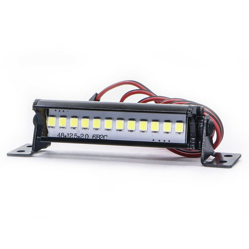Super Bright 12LED Light Bar Roof Lamp Accessories for TRX4 SC0 KM2 RC Crawler
