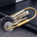 Handmade EDC Oval Shape Brass Keychain Classic Key Ring Key Chain Camping Tools