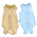 2 Pcs Cotton Breathable  Recovery Suit for Cats Dogs Blue/Yellow