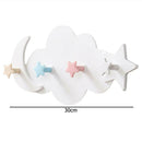 Plastic Star Cloud Hook Clothes Storage Hanger Rack Wall Kid Bedroom Decor