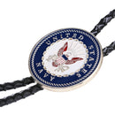 Men  Navy Necktie Western Cowboy Bolo Tie American Eagle