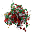 Pack of 50g Christmas Table Confetti Xmas Tree and Snowflake Star Throwing