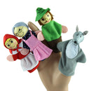 4 Pcs / Set Little Red Riding Hood Finger Puppet Wood-headed Baby Educational MO