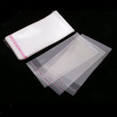 100 Pcs 4x5 Inches Clear Resealable Cello Cellophane Bags with Adhesive Closure