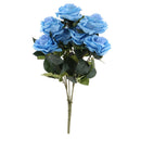 10 Heads Silk French Rose Artificial Flower Bouquet Floral Crafts Dark Blue