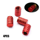 4X Auto Car Tire Tyre Red Wheel Air Port Dust Cover Ventil Rim Valve Stem C G9U2