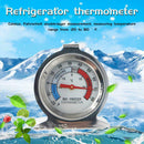 Stainless Steel Fridge Freezer Dial Thermometer Temperature Gauge Stands & Hangs