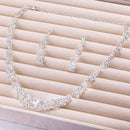 Women Rhinestone Crystal Collar Necklace Earrings Wedding Party Jewelry Set 3C