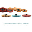 2-Inch Roloc Sanding Discs Quick Change Fine Medium Coarse Assorted Pack 16PCS.