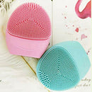 Pink Electric Battrey Facial Cleansing Brush Silicon Vibration Mini Cleaner H2Y1