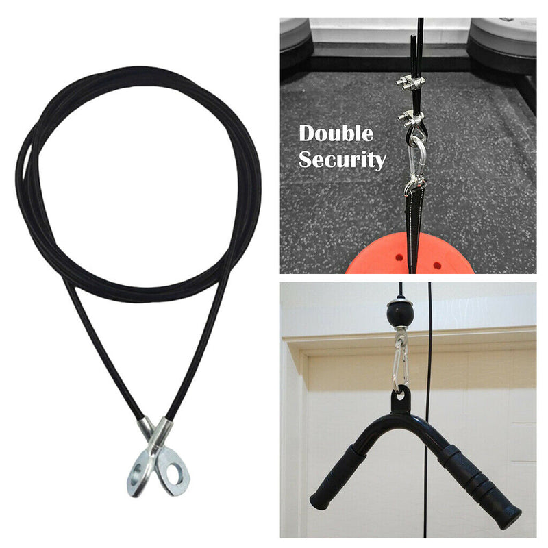 2x Fitness DIY Pulley Cable Biceps Triceps Training Home Gym Sports Accs
