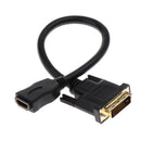 HDMI Female to DVI Male 24+1 pin Adapter Cable HDMI to DVI Video Cord Wire