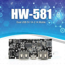 Dual USB 5V 1A 2.1A Mobile Power Bank 18650 Battery Charger Module Board A