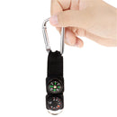 3 in 1 Multifuntional Mini Carabiner with Compass & Thermometer & Key Ring Kit