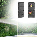 4 Pockets Planting Bag Vertical Garden Hanging Wall Green Seedling Planter