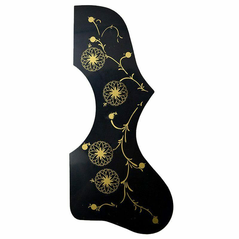 Flower Decoration EJ200 Style Acoustic Guitar Pickguard, Black